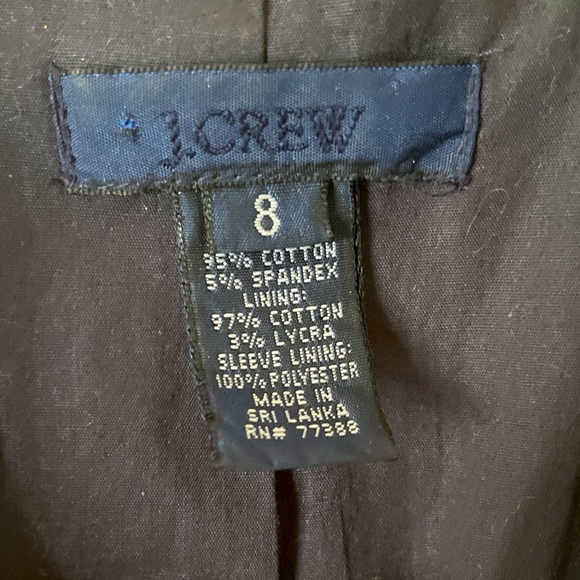 J. Crew Classic Cotton/ Spandex Navy Blue Blazer - Picture 2 of 7